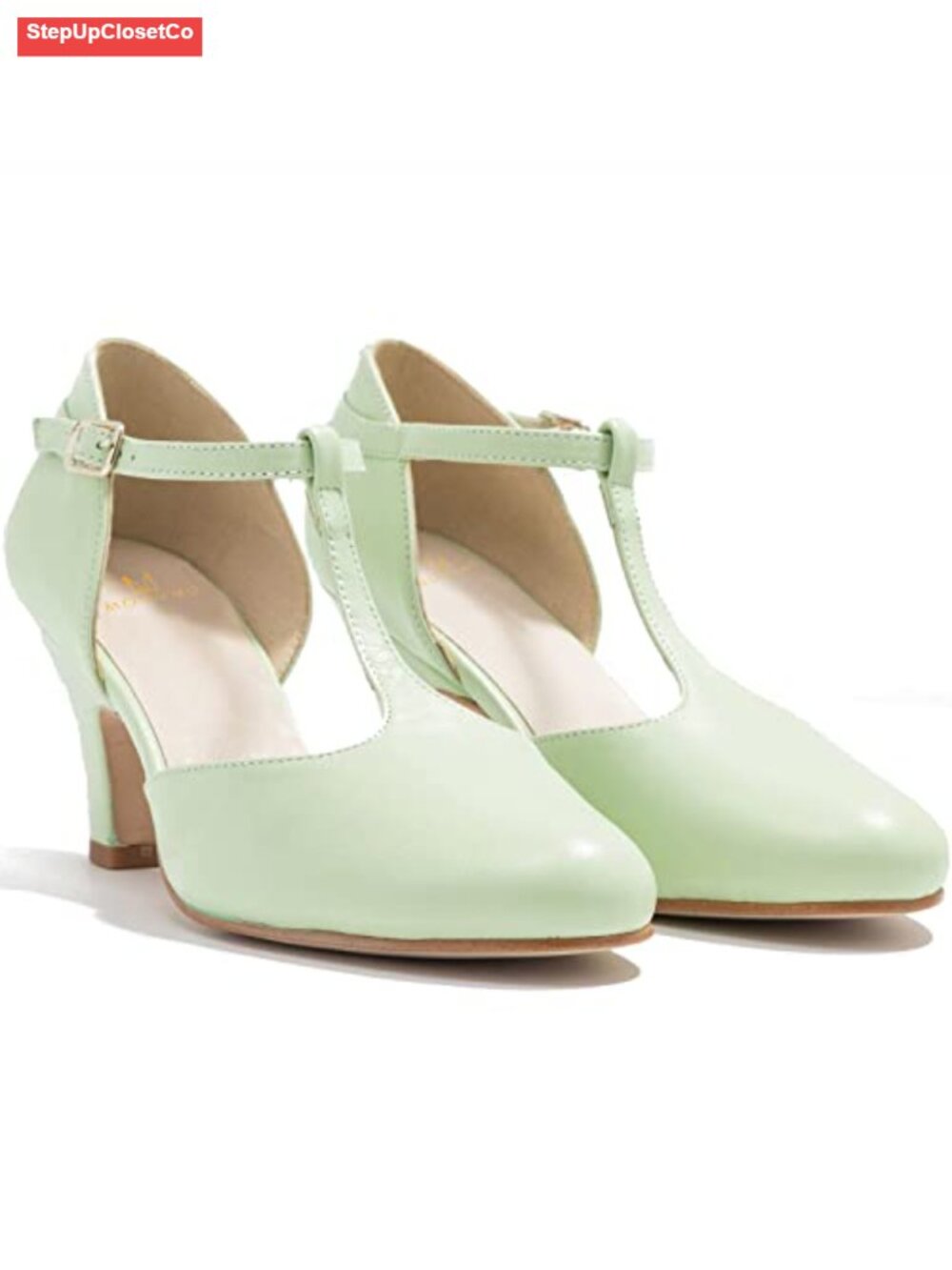 Low Kitten Heel Mary Jane Pumps D'Orsay Cut-Out Chunky Block Heel Dress Sandals